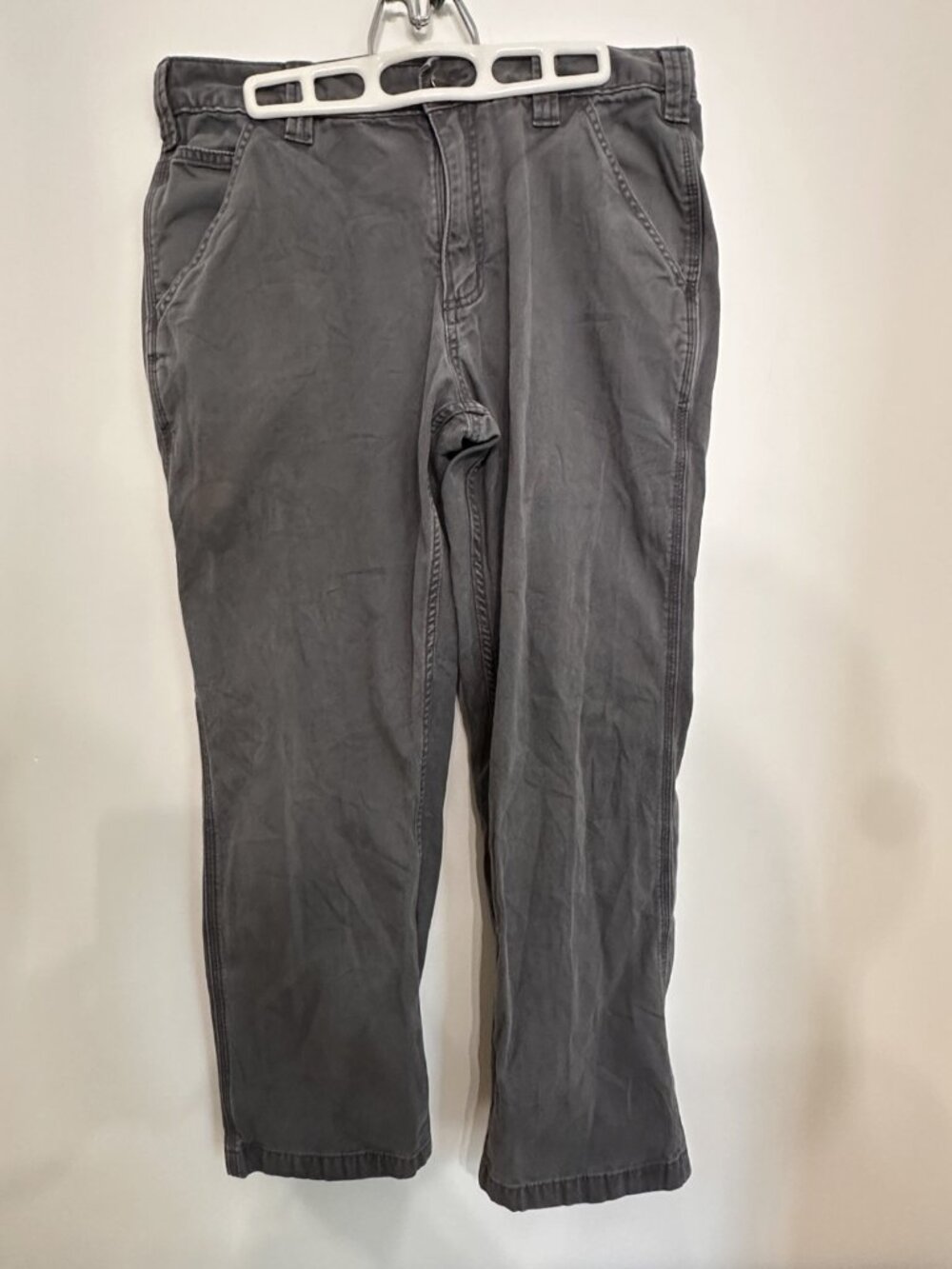 MEN'S GREY CARHARTT RELAXED FIT PANTS 34X30